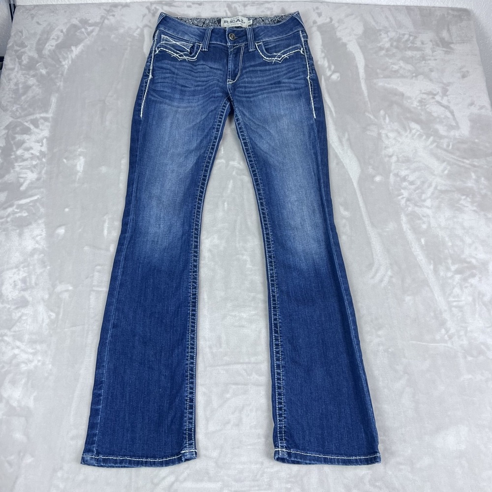 Ariat Real Denim Jeans Womens 28R Low Rise Bootcut Y2K Western Cowgirl Rodeo